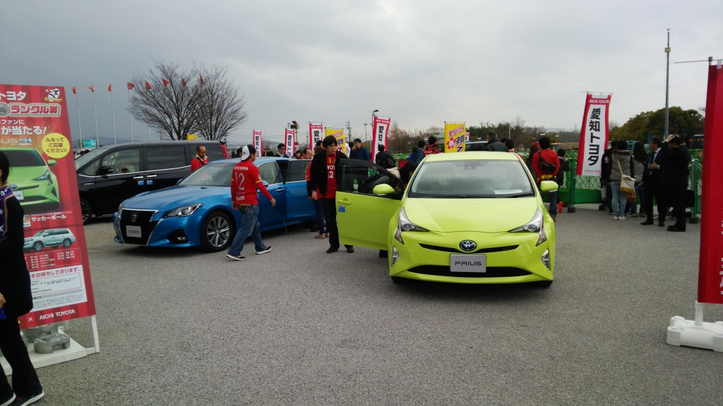 トヨタ車の展示