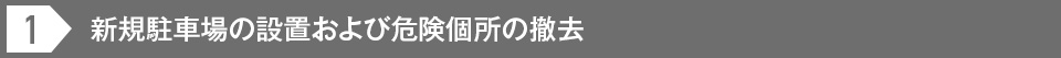 新規駐車場の設置および危険個所の撤去
