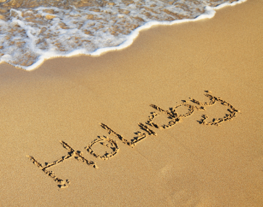 砂に書いたHoliday